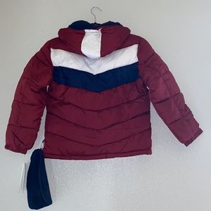 CB Sport Merlot/White/Navy Fleece Puffer Jacket